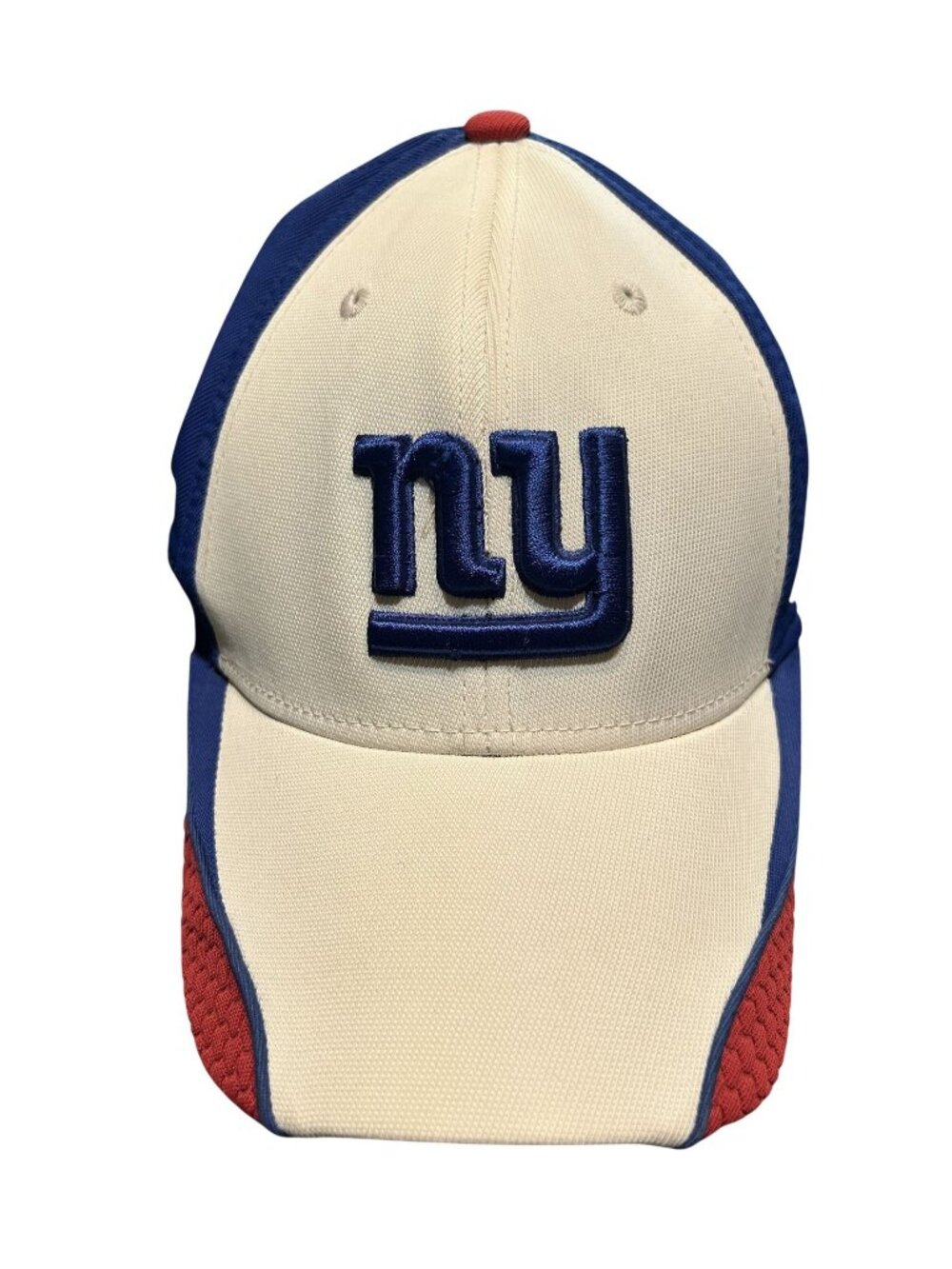 New York Giants Reebok Onfield NFL Hat S/M Beige Blue Red Adjustable Cap